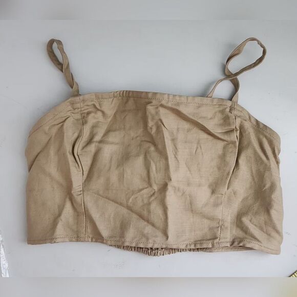 Bundle of Gap Linen Blend Sleevess Crop Top SMALL Petite - Picture 1 of 6